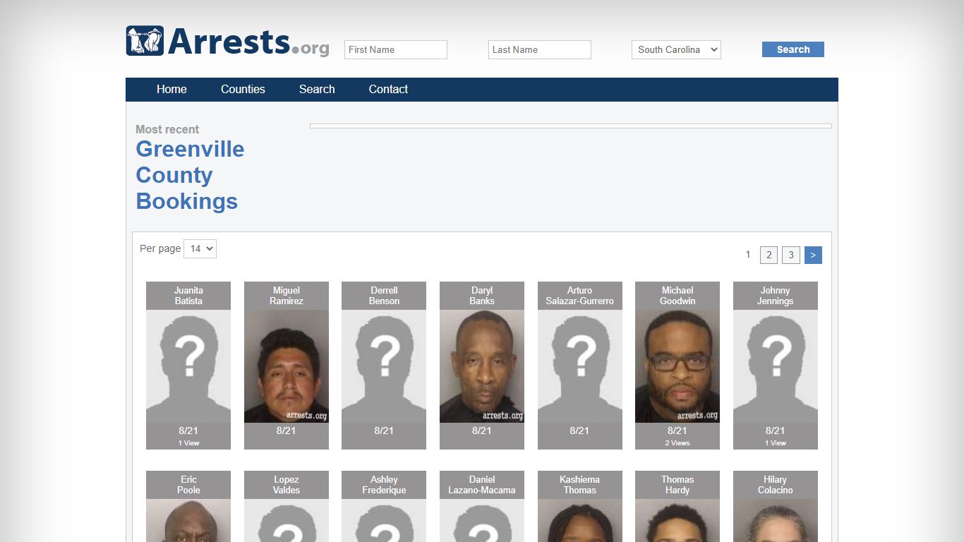 Greenville County Arrests and Inmate Search