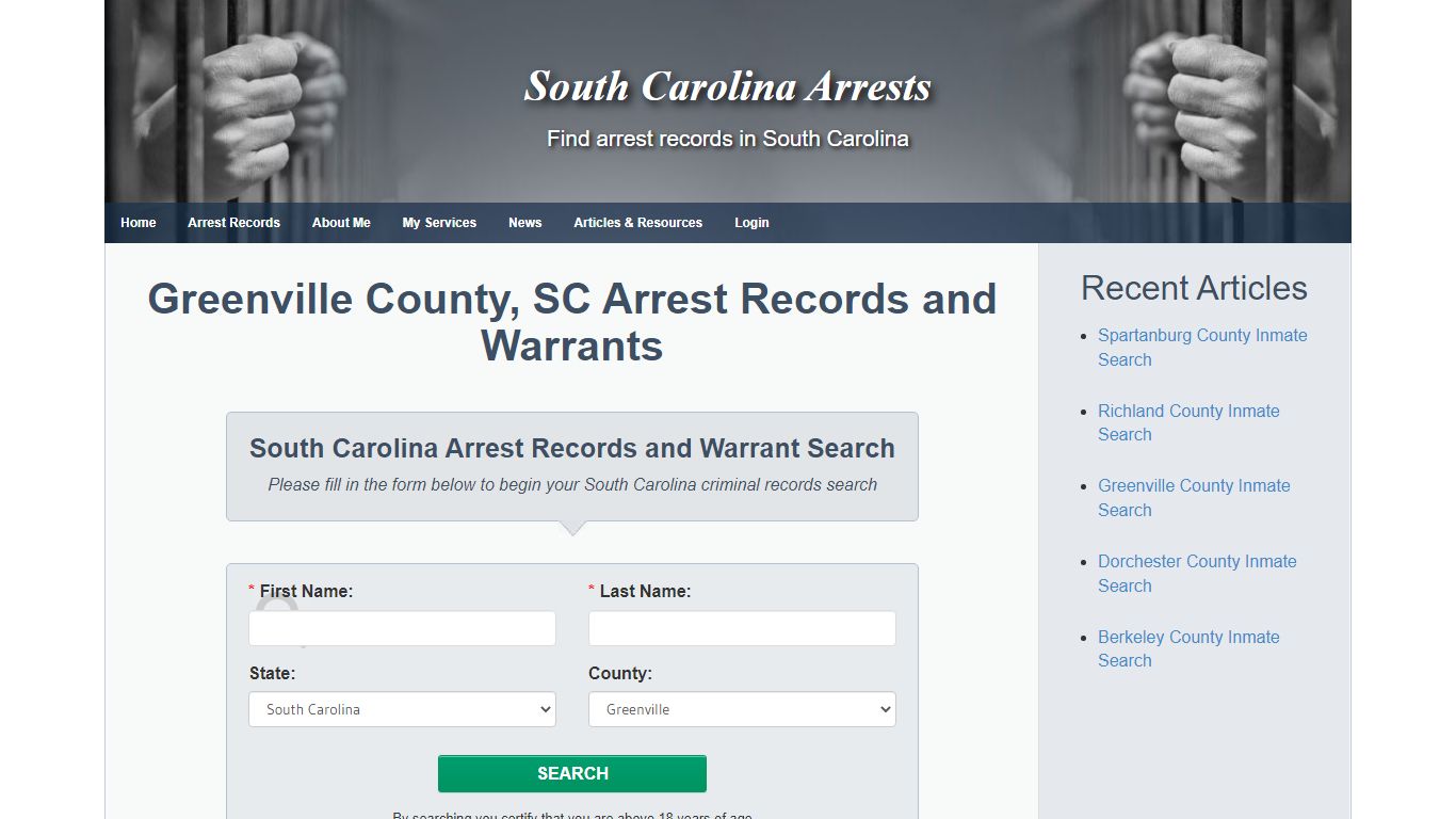 Greenville County, SC Arrest Records and Warrants